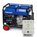 Komplektas MVB15000 15 kW trifazis benzininis generatorius su ATS