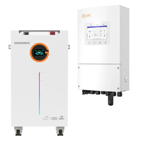 Komplektas | Solis S6-EH1P3.6K-L-PLUS + GenixGreen ES-BOX12 MAX+ | 3,6 kW | 16,08 kWh