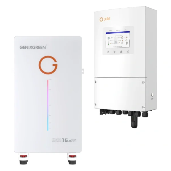 Komplektas | Solis S6-EH1P3.6K-L-PLUS + GenixGreen ES-BOX12F MAX+ | 3,6 kW | 16,08 kWh