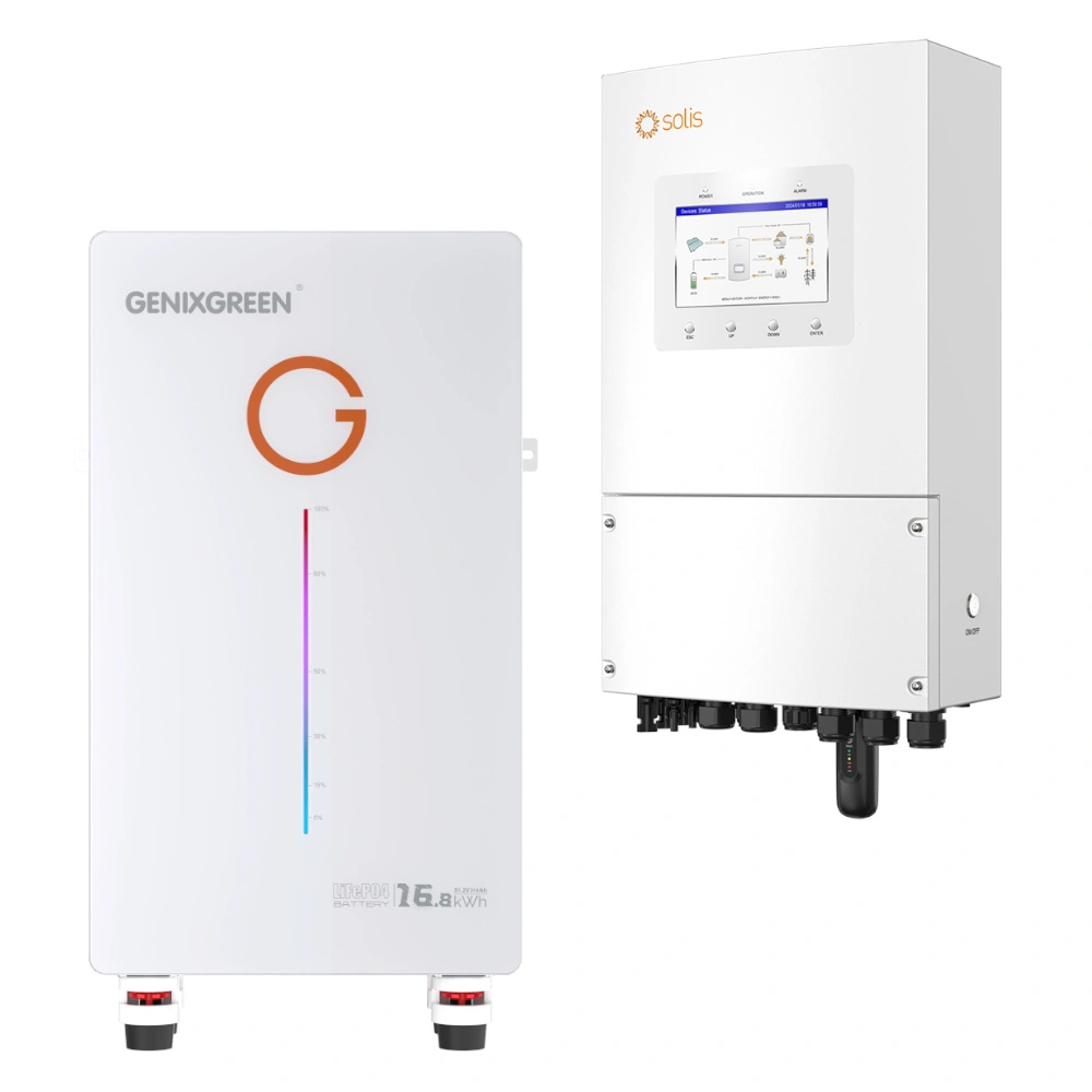 Komplektas | Solis S6-EH1P4.6K-L-PLUS + GenixGreen ES-BOX12F MAX+ | 4,6 kW | 16,08 kWh Komplektas | Solis S6-EH1P4.6K-L-PLUS + GenixGreen ES-BOX12F MAX+ | 4,6 kW | 16,08 kWh