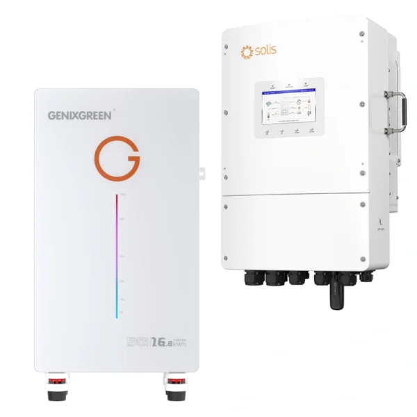 Komplektas | Solis S6-EH3P8K02-NV-YD-L + GenixGreen ES-BOX12F MAX+ | 8 kW | 16,08 kWh