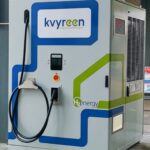 kvyreen vandenilinis įrenginys su kuro elementais ir CCS įkrovimo kabeliu