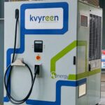 kvyreen vandenilinis įrenginys su kuro elementais ir CCS įkrovimo kabeliu
